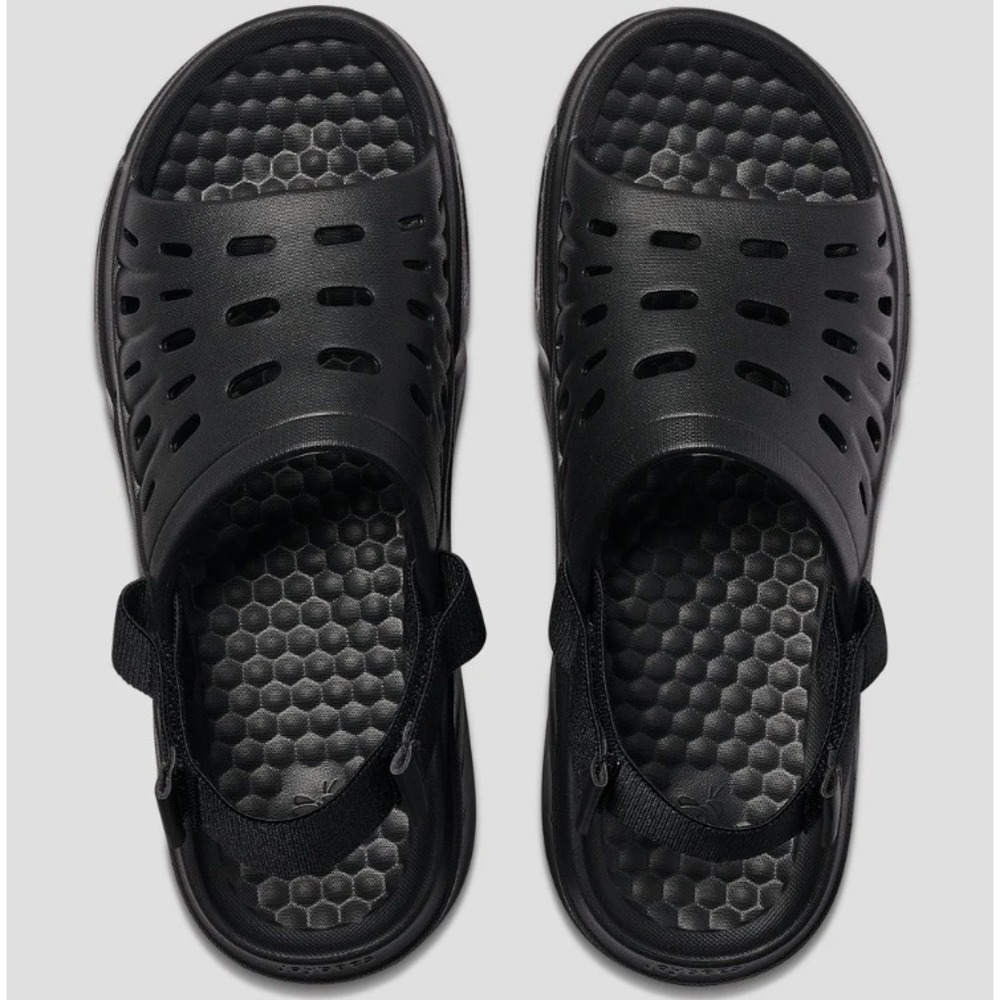 Joybees Trekking Sandals Kids Size J1 Black Adjustable Strap Water Slides NWT